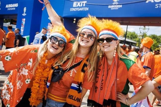 DORTMUND, Dutch supporters in Dortumund, 10-07-2024, Dutch fans in the city center of dortmund before the match against England. Oranje legioen Dutch supporters in Dortumund  x25726258x Copyright: