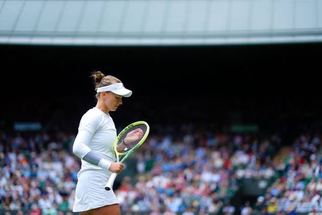 Barbora Krejcikova during her quarter final match Wimbledon Tennis Championships, Day 10, The All England Lawn Tennis and Croquet Club, London, UK - 10 Jul 2024  Copyright: xJavierxGarcia Shutterstockx 14578617ak