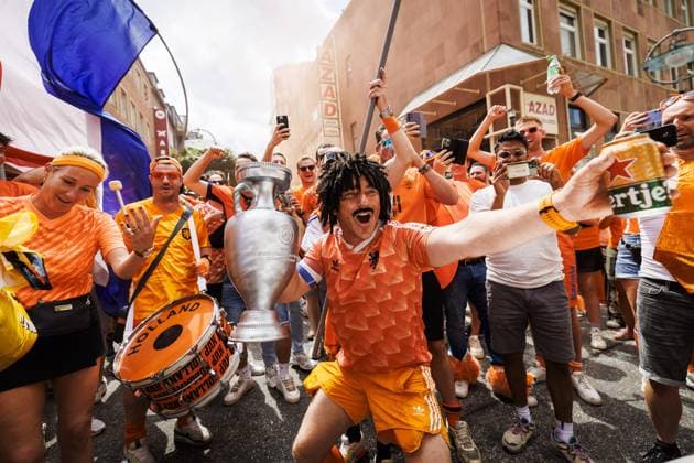 DORTMUND, Dutch supporters in Dortumund, 10-07-2024, Dutch fans in the city center of dortmund before the match against England. Oranje legioen, Dutch supporters in Dortumund  x25726570x Copyright: