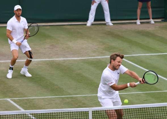 Kevin Krawietz and Tim Puetz, Mens Doubles Tennis Wimbledon 2024 Grand Slam ITF ATP WTA AELTC London Great Britain 10 July 2024 Copyright: xJuergenxHasenkopfx