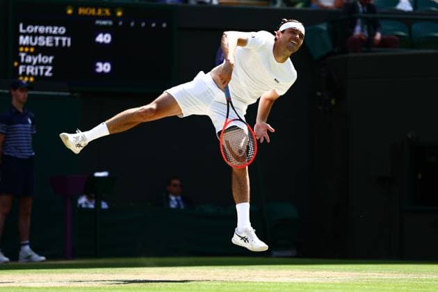 Taylor Fritz during his quarter final match Wimbledon Tennis Championships, Day 10, The All England Lawn Tennis and Croquet Club, London, UK - 10 Jul 2024  Copyright: xJamesxMarsh Shutterstockx 14578619cd