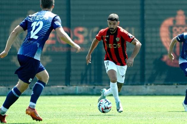 Morgan Sanson (OGC Nice) FOOTBALL : OGC Nice vs Lausanne - Match amical - Nice - 10 07 2024 NorbertScanella Panoramic 
