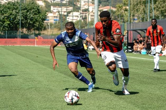 Mohamed-Ali Cho (OGC Nice) FOOTBALL : OGC Nice vs Lausanne - Match amical - Nice - 10 07 2024 NorbertScanella Panoramic 