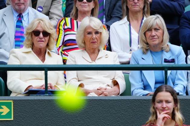 Annabel Elliot, Queen Camilla and Deborah Jevans, vice-chair of the All England Club on No.1 Court Wimbledon Tennis Championships, Day 10, The All England Lawn Tennis and Croquet Club, London, UK - 10 Jul 2024  Copyright: xJavierxGarcia Shutterstockx 14578617dc