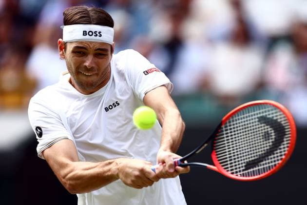 Taylor Fritz during his quarter final match Wimbledon Tennis Championships, Day 10, The All England Lawn Tennis and Croquet Club, London, UK - 10 Jul 2024  Copyright: xJamesxMarsh Shutterstockx 14578619dq