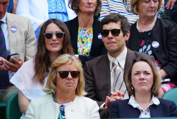 Keira Knightley and James Righton watching the action on No.1 Court Wimbledon Tennis Championships, Day 10, The All England Lawn Tennis and Croquet Club, London, UK - 10 Jul 2024  Copyright: xJavierxGarcia Shutterstockx 14578617dl