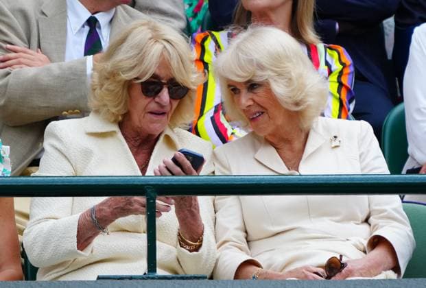 Annabel Elliot and Queen Camilla on No.1 Court Wimbledon Tennis Championships, Day 10, The All England Lawn Tennis and Croquet Club, London, UK - 10 Jul 2024  Copyright: xJavierxGarcia Shutterstockx 14578617dt