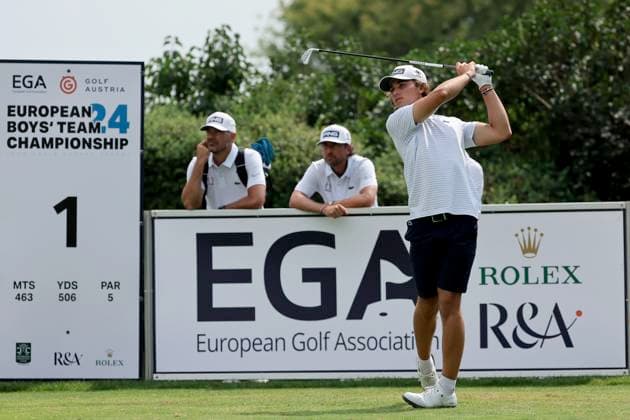 GOLF - European Boys Team Championship ATZENBRUGG,AUSTRIA,10.JUL.24 - GOLF - European Boys Team Championship, Diamond Country Club. Image shows Callixte Alzas (FRA).  GEPAxpictures xHansxOberlaender