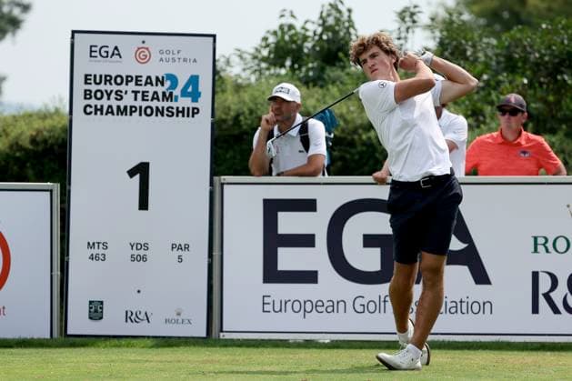 GOLF - European Boys Team Championship ATZENBRUGG,AUSTRIA,10.JUL.24 - GOLF - European Boys Team Championship, Diamond Country Club. Image shows Fabio Steinwender (AUT).  GEPAxpictures xHansxOberlaender