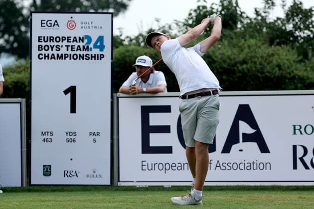 GOLF - European Boys Team Championship ATZENBRUGG,AUSTRIA,10.JUL.24 - GOLF - European Boys Team Championship, Diamond Country Club. Image shows Enzo Persson (SWE).  GEPAxpictures xHansxOberlaender