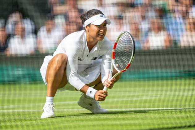 Tennis - Wimbledon Championship 2024 - Day 10 LONDON, ENGLAND - Wednesday, July 10, 2024: Heather Watson (GBR) during the Mixed Doubles 2nd Round match on Day Ten of The Championships Wimbledon 2024 at the All England Lawn Tennis and Croquet Club. (Photo by Kirsten Holst Propaganda) LONDON All England Lawn Tennis and Croquet Club GREATER LONDON ENGLAND  Copyright: xKirstenxHolstx 2024-07-10-048-Wimbledon_Day_10
