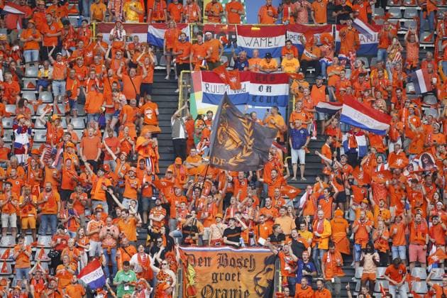 DORTMUND, 10-07-2024, BVB Stadium , European Football Championship Euro2024, Semi finals match no.50 between Netherlands and England. Fans create an orange wall Netherlands - England (Euro2024)  x25728581x Copyright: