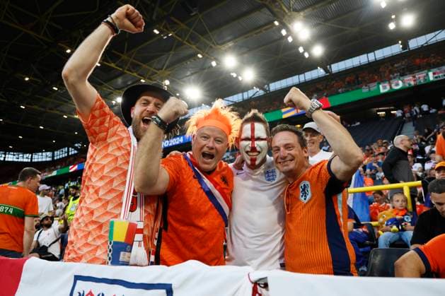 EURO 2024, Semi-final, England - Netherlands, Fans before the match