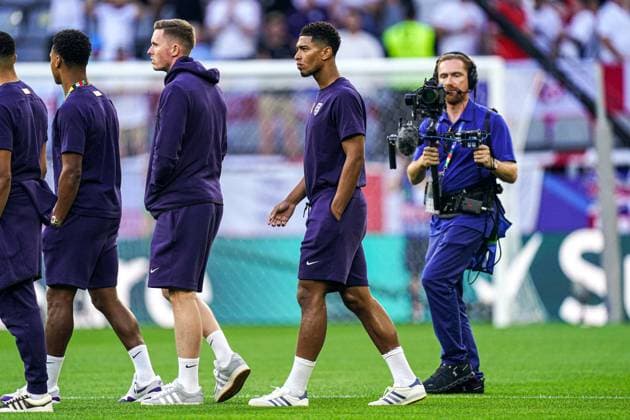 2024-07-10 Netherlands v England - Semi-Final - UEFA EURO, EM, Europameisterschaft,Fussball 2024 DORTMUND, GERMANY - JULY 10: Jude Bellingham of England enters the field during the Semi-Final - UEFA EURO 2024 match between Netherlands and England at BVB Stadion Dortmund on July 10, 2024 in Dortmund, Germany. (Photo by Joris Verwijst BSR Agency) Dortmund Germany Content not available for redistribution in The Netherlands directly or indirectly through any third parties. Copyright: xBSRxAgencyx