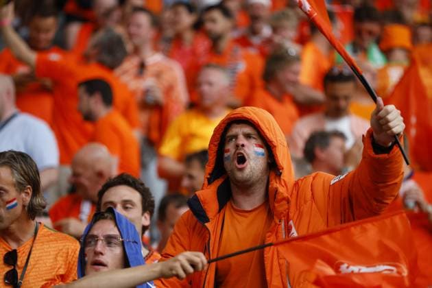 DORTMUND, 10-07-2024, BVB Stadium , European Football Championship Euro2024, Semi finals match no.50 between Netherlands and England. Netherlands supporters Netherlands - England (Euro2024)  x25729114x Copyright: