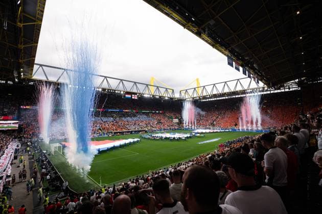 GER, Euro 2024, semi-final semifinal, Netherlands NLD England ENG 10 07 2024, Signal Iduna Park, Dortmund, GER, Euro 2024, semi-final semifinal, Netherlands NLD England ENG In the picture Opening ceremony semi-final nordphotoxGmbHxx xChristianxSchulze nph000300