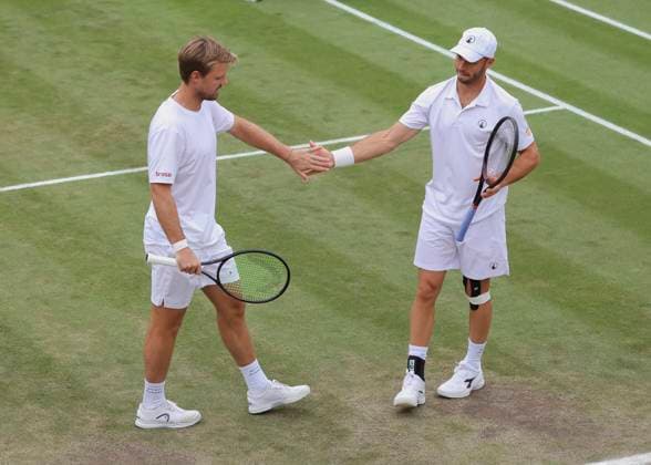 Kevin Krawietz and Tim Puetz, Mens Doubles Tennis Wimbledon 2024 Grand Slam ITF ATP WTA AELTC London Great Britain 10 July 2024 Copyright: xJuergenxHasenkopfx
