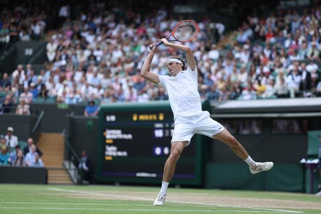 Lorenzo Musetti (Ita) defeated Taylor Fritz (USA) TENNIS : Wimbledon 2024 -10 07 2024 AntoineCouvercelle Panoramic 