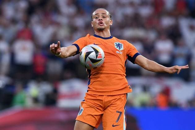 Soccer UEFA EURO 2024 semi-final Netherlands England on 10 07 2024 at BVB Stadion Dortmund in Dortmund Xavi Simons Netherlands xRx