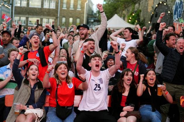 EURO 2024, semi-final, England - Netherlands, public viewing in London