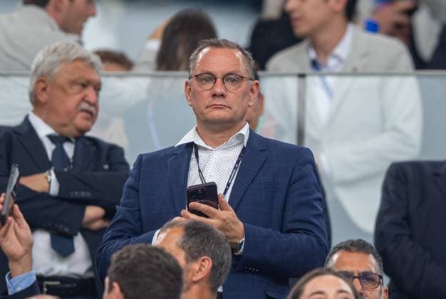 Football, men, season 2023 24, UEFA Euro EM 2024, semi-final in Dortmund, Netherlands England, politician Tino Chrupalla AfD, Alternative for Germany in the stands, 10 07 2024, Copyright: xSebastianxRäppold MatthiasxKochx