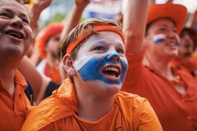 DORTMUND, Dutch supporters in Dortumund, 10-07-2024, Dutch fans in the city center of dortmund before the match against England. Oranje legioen, westfalenpark Dutch supporters in Dortumund  x25729598x Copyright: