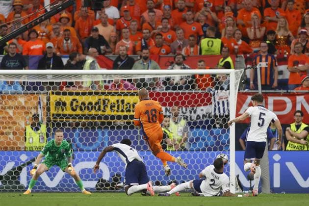 DORTMUND, 10-07-2024, BVB Stadium , European Football Championship Euro2024, Semi finals match no.50 between Netherlands and England.Netherlands player Donyell Malen Netherlands - England (Euro2024)  x25729988x Copyright: