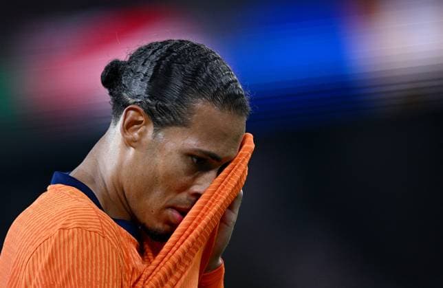 Germany Soccer Euro 2024 Netherlands - England 8726706 10.07.2024 Netherlands Virgil van Dijk reacts during the UEFA EURO, EM, Europameisterschaft,Fussball 2024 semi-final soccer match between Netherlands and England at the BVB Stadion Dortmund, in Dortmund, Germany. Alexey Filippov Sputnik Dortmund Germany  Copyright: xAlexeyxFilippovx