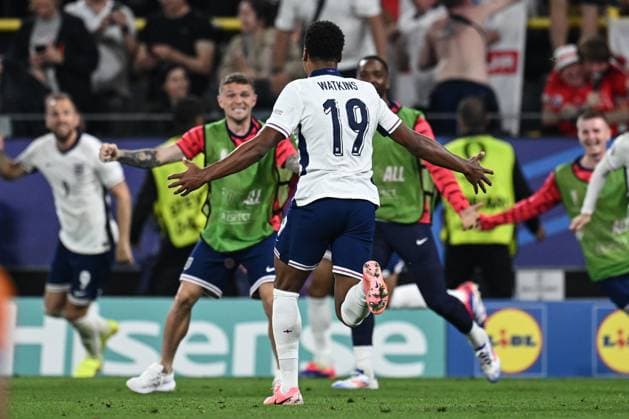 Db Dortmund (Germania) 10 07 2024 - Euro 2024 Olanda-Inghilterra foto Daniele Buffa Image nella foto: esultanza gol Ollie Watkins 