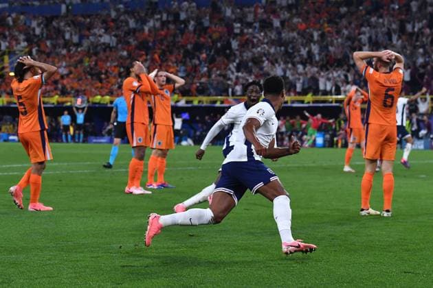 Soccer UEFA EURO 2024 Semi-Final Netherlands England on 10 07 2024 at BVB Stadion Dortmund in Dortmund Goal Celebration Goal to 1 2 by Ollie Watkins England xRx