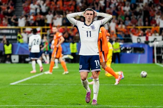 UEFA EURO 2024 Netherlands England 10 07 2024 Phil Foden England, 11 with the goal disallowed UEFA EURO 2024 Netherlands England BVB Stadion Dortmund, Dortmund on 10 07 2024 Copyright: xBEAUTIFULxSPORTS Wunderlx