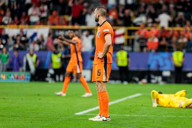 UEFA EURO 2024 Netherlands England 10 07 2024 Stefan De Vrij Netherlands, 6 after conceding goal UEFA EURO 2024 Netherlands England BVB Stadion Dortmund, Dortmund on 10 07 2024 Copyright: xBEAUTIFULxSPORTS Wunderlx