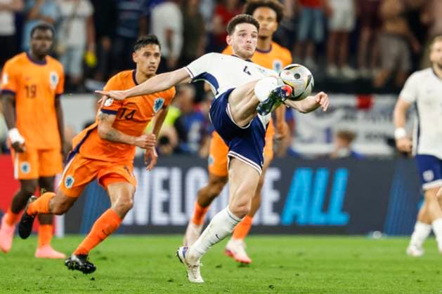 GER, Dortmund, Football, Netherlands vs England , Semi-final, Westfalenstadion Dortmund, UEFA EURO 2024, Declan Rice England , 10 07 2024, Copyright: HMBxMedia HeikoxBecker