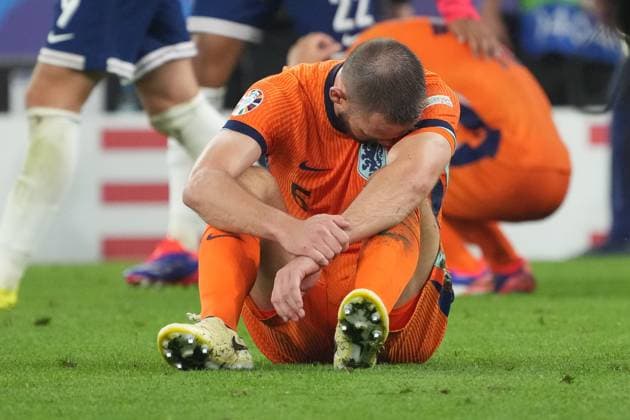 Stefan De Vrij Netherlands, Netherlands, 06 disappointed after the semi-final from Dortmund 10 07 2024 Netherlands vs England, EURO2024 M50, semi-final, EM Arena Dortmund