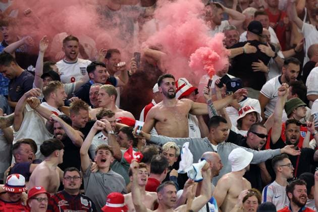 DORTMUND 10.07.2024 MECZ 1 2 FINALU POLFINAL MISTRZOSTW EUROPY 2024: HOLANDIA - ANGLIA --- SEMIFINAL UEFA EURO, EM, Europameisterschaft,Fussball 2024 MATCH: THE NETHERLANDS - ENGLAND OLLIE WATKINS BRAMKA GOL KIBICE ANGLII FOT. PIOTR KUCZA FOTOPYK NEWSPIX.PL --- Newspix.pl  240710PYK0067