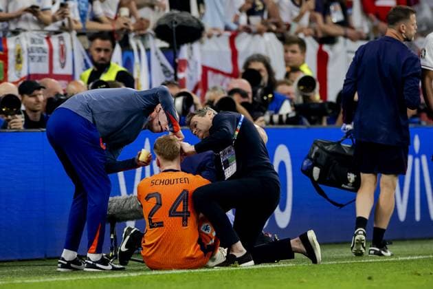 DORTMUND - Jerdy Schouten of Holland during the UEFA EURO, EM, Europameisterschaft,Fussball 2024 Semi-final match between the Netherlands and England at the BVB Stadium Dortmund on July 10, 2024 in Dortmund, Germany. ANP KOEN VAN WEEL UEFA EURO 2024 2024 xVIxANPxSportx xxANPxIVx 503209371 originalFilename: 503209371.jpg