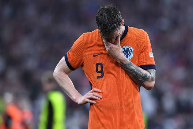 Soccer UEFA EURO 2024 semi-final Netherlands England on 10 07 2024 at BVB Stadion Dortmund in Dortmund Wout Weghorst Netherlands disappointed xRx