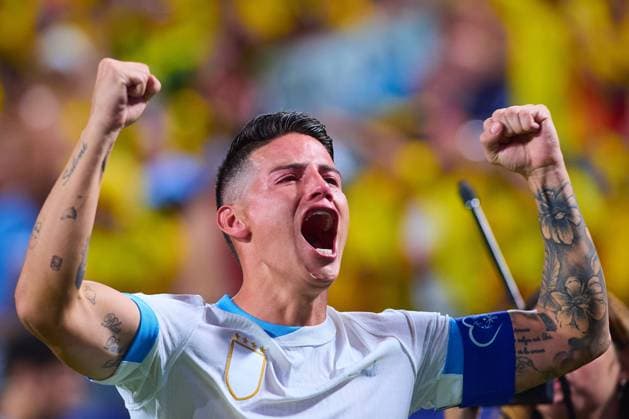 RECORD DATE NOT STATED Copa America USA 2024 Uruguay 0-1 Colombia - Semifinal James Rodriguez of Colombia during the CONMEBOL Copa America 2024 Semi-final match between Uruguay and Colombia, at Bank of America Stadium, on July 10, 2024 in Charlotte, North Carolina, United States. CHARLOTTE NORTH CAROLINA UNITED STATES  Copyright: xJONATHANxDUENASx 20240710211320_CA_SF_2024_URU_COL_RODRIGUEZ233