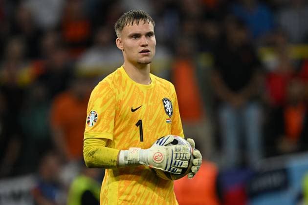 Bart Verbruggen (Netherlands) during the UEFA EURO, EM, Europameisterschaft,Fussball Germany 2024 match between Netherlands 1-2 England at BVB Stadion Dortmund on July 10, 2024 in Dortmund, Germany. Noxthirdxpartyxsales  (259254890)