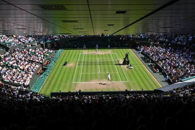 Tennis, Wimbledon, Die Highlights Wimbledon - Krejcikova v Ostapenko Quarter FInal A general view of the 2024 Wimbledon Championships at the AELTC in London, UK, on July 10, 2024. Photo by Corinne Dubreuil ABACAPRESS.COM London United Kingdom  Copyright: xDubreuilxCorinne ABACAx
