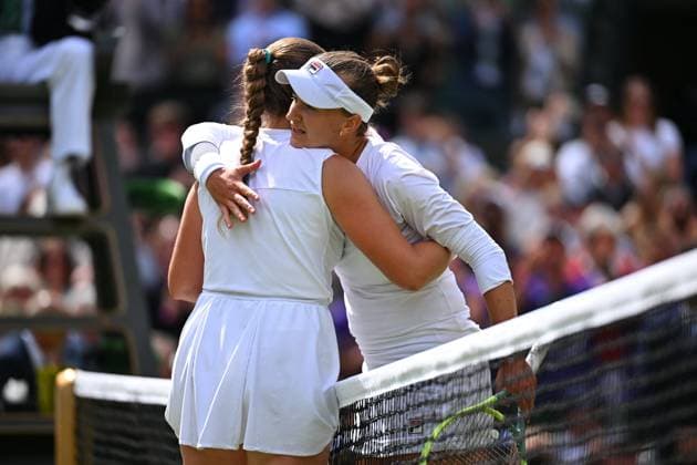 Wimbledon - Krejcikova v Ostapenko Quarter FInal Barbora Krejcikova (CZE) during her quarter final round match at the 2024 Wimbledon Championships at the AELTC in London, UK, on July 10, 2024. Photo by Corinne Dubreuil ABACAPRESS.COM London United Kingdom  Copyright: xDubreuilxCorinne ABACAx