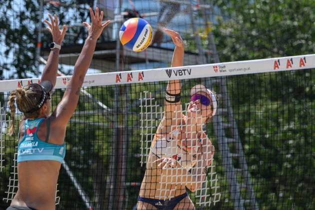 Beach Pro Tour Elite 16 Vienna, 10 07 2024, Vienna Svenja Mueller GER Beach Pro Tour Elite 16 Vienna, Vienna on 10 07 2024 Copyright: xBEAUTIFULxSPORTS PeterxWeberx