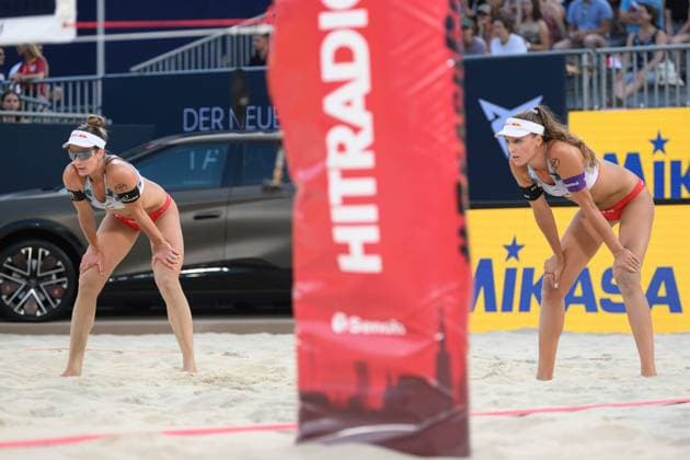 Beach Pro Tour Elite 16 Vienna, 10 07 2024, Vienna Joana Maeder SUI , Anouk Verge Depre SUI Beach Pro Tour Elite 16 Vienna, Vienna on 10 07 2024 Copyright: xBEAUTIFULxSPORTS PeterxWeberx