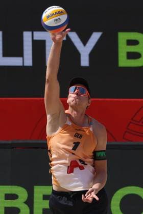 BEACHVOLLEYBALL - Beach Pro Vienna VIENNA,AUSTRIA,11.JUL.24 - Beach volleyball, Beachvolleyball - A1 Beach Pro Vienna. Image shows Nils Ehlers (GER).  GEPAxpictures xMathiasxMandl