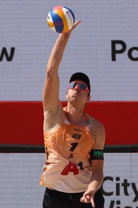 BEACHVOLLEYBALL - Beach Pro Vienna VIENNA,AUSTRIA,11.JUL.24 - Beach volleyball, Beachvolleyball - A1 Beach Pro Vienna. Image shows Nils Ehlers (GER).  GEPAxpictures xMathiasxMandl