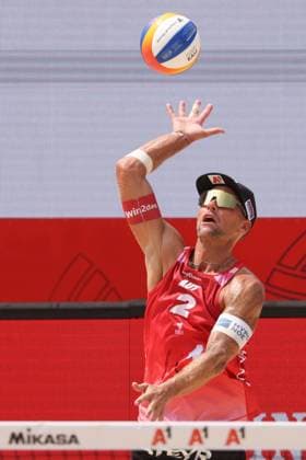 BEACHVOLLEYBALL - Beach Pro Vienna VIENNA,AUSTRIA,11.JUL.24 - Beach volleyball, Beachvolleyball - A1 Beach Pro Vienna. Image shows Alexander Horst (AUT).  GEPAxpictures xMathiasxMandl