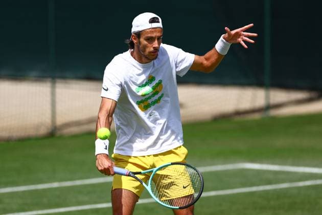 Lorenzo Musetti practices Wimbledon Tennis Championships, Day 11, The All England Lawn Tennis and Croquet Club, London, UK - 11 Jul 2024  Copyright: xJamesxMarsh Shutterstockx 14580282l