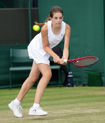 Lawn Tennis - 2024 Wimbledon Championship Girls Juniors - Liv Zingg (GBR) v Raya Kotseva (USA) All England Lawn Tennis & Croquet Club - Thursday 11h July 2024 Liv Zingg (GBR) 
