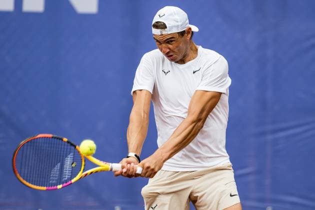 Tennis, ATP tournament in Bastad, training with Rafael Nadal
