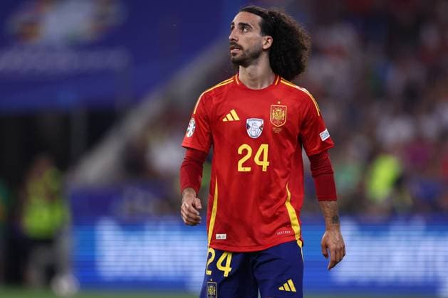 Spain - France Marc Cucurella of Spain looks on during the UEFA EURO, EM, Europameisterschaft,Fussball 2024 semi-final match between Spain and France at Munich Football Arena on July 9, 2024 in Munich, Germany . Munich Munich Football Arena Germany Copyright: xMarcoxCanonierox